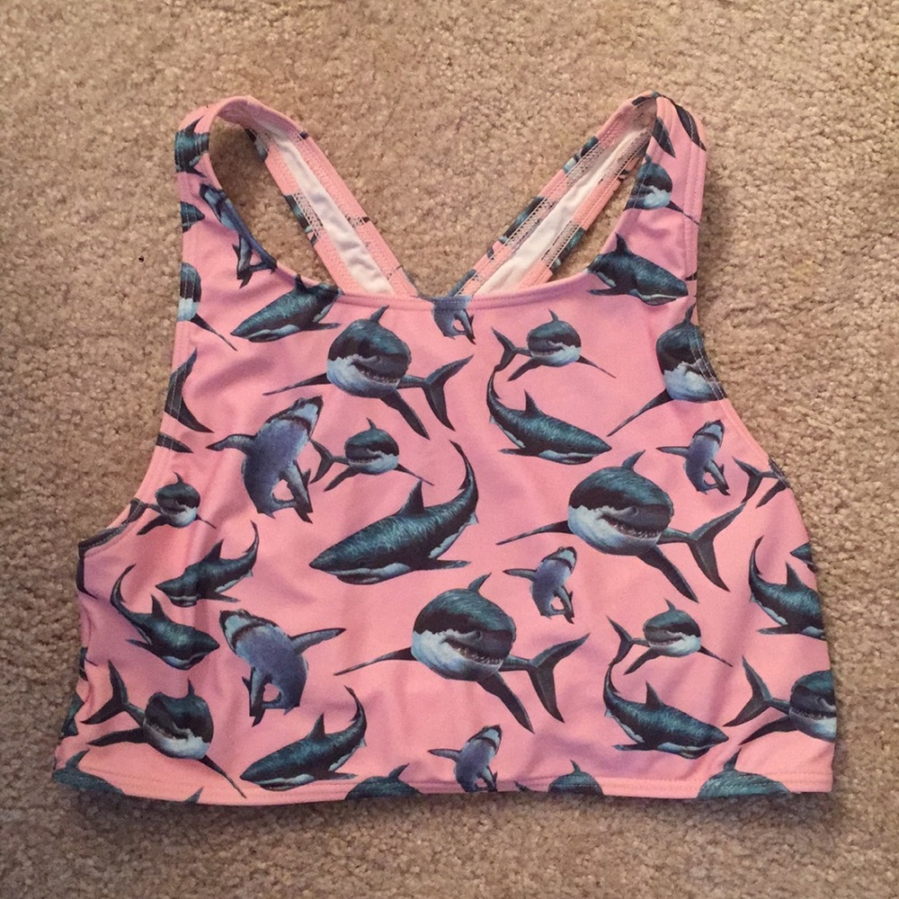MINKPINK shark print bikini top. Never worn.